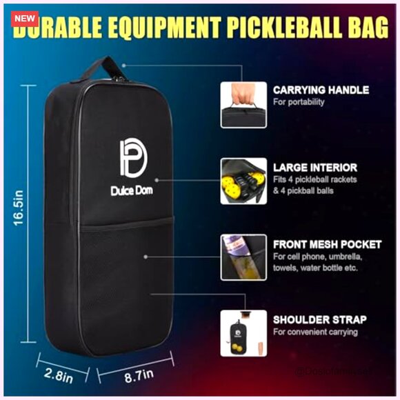Pickleball Paddles Set of 4 with Balls and Bag USAPA Approved Training Equipment - Picture 5 of 6